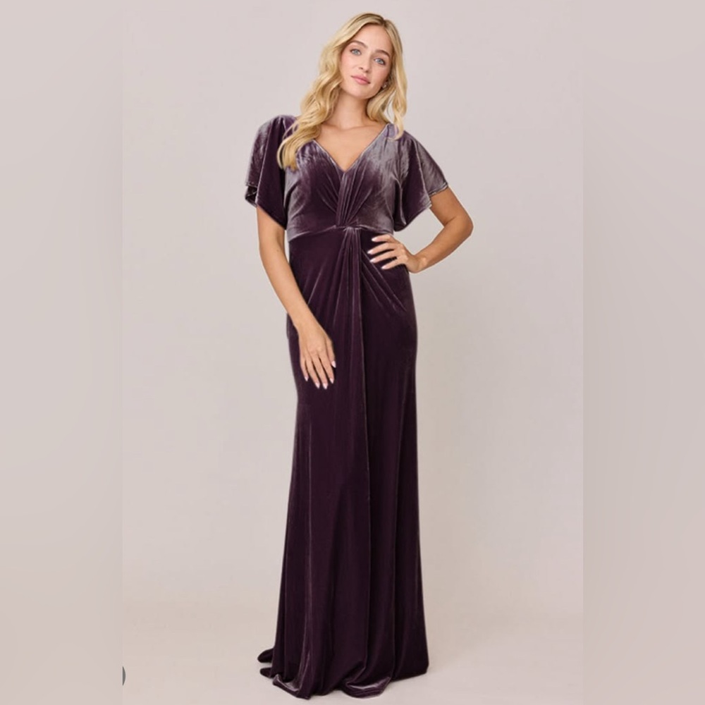 Revelry Dusty Purple “Gwen” Velvet Gown
